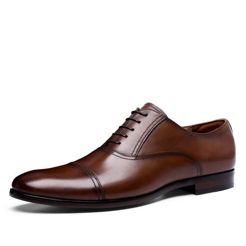 Heren Elegante Schoenen Retro Ossenleer Oxford Schoenen