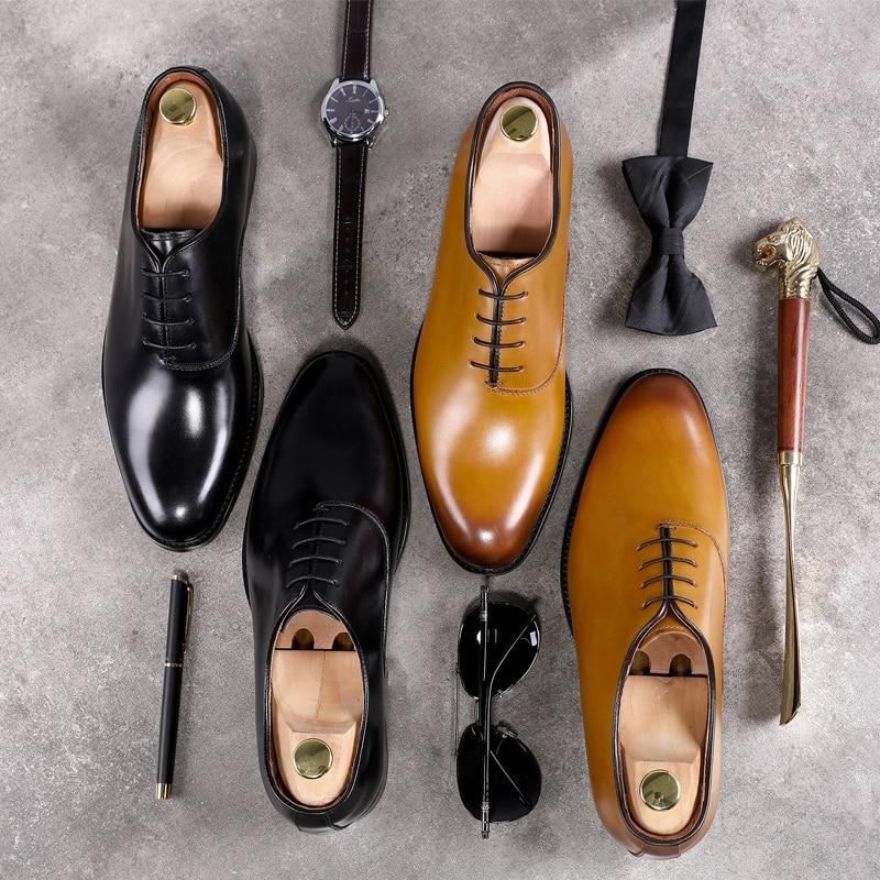 Heren Luxe Lederen Elegante Schoenen In Buffelstijl