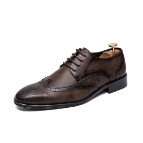 Heren Retro Brogue Business Oxford Schoenen Elegante Schoenen