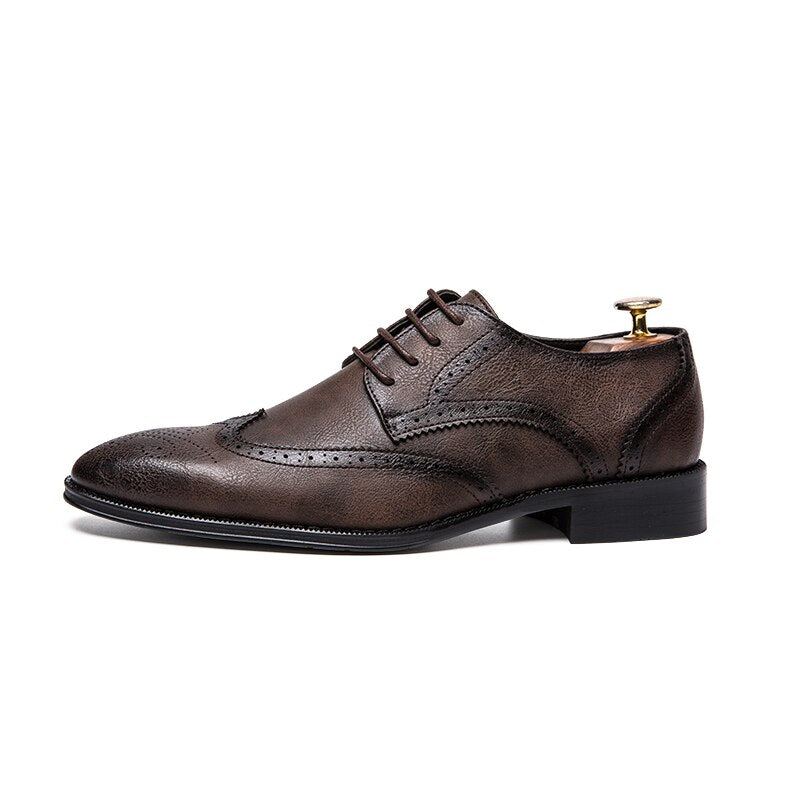 Heren Retro Brogue Business Oxford Schoenen Elegante Schoenen