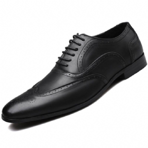 Heren Retro Bullock Formele Leren Schoenen Elegante Schoenen