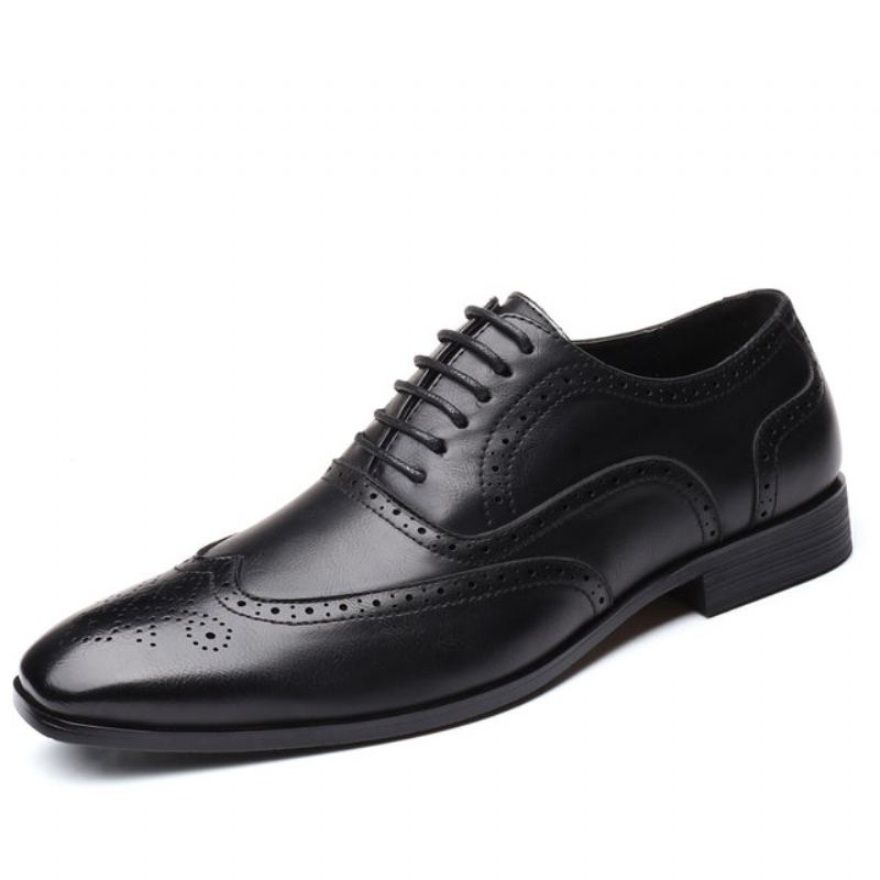 Heren Retro Bullock Formele Leren Schoenen Elegante Schoenen