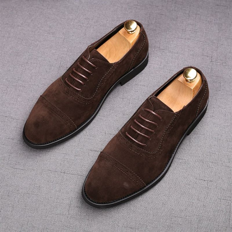 Italiaanse Stylist Met Veters Platte Formele Oxford-schoenen Elegante Schoenen Heren