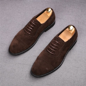 Italiaanse Stylist Met Veters Platte Formele Oxford-schoenen Elegante Schoenen Heren