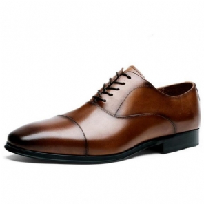 Luxe Rundlederen Oxford Schoenen Elegante Schoenen Heren