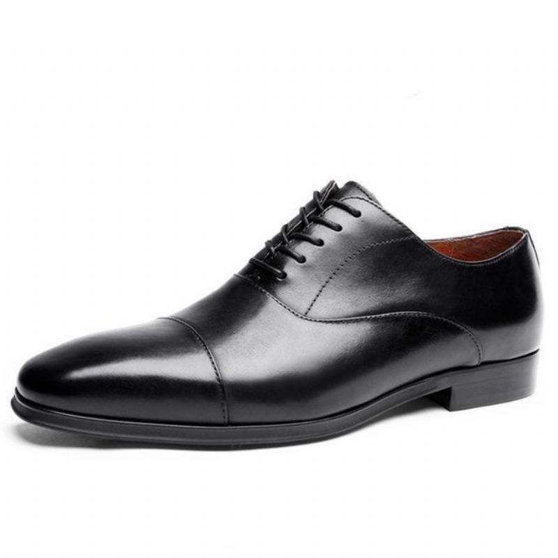 Luxe Rundlederen Oxford Schoenen Elegante Schoenen Heren