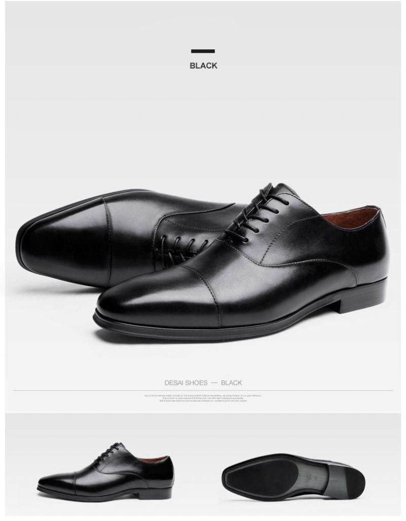 Luxe Rundlederen Oxford Schoenen Elegante Schoenen Heren