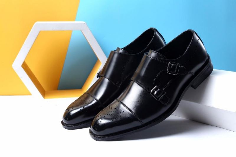 Oxfords Van Echt Leer Met Britse Ontwerp En Dubbele Gesp Elegante Schoenen Heren