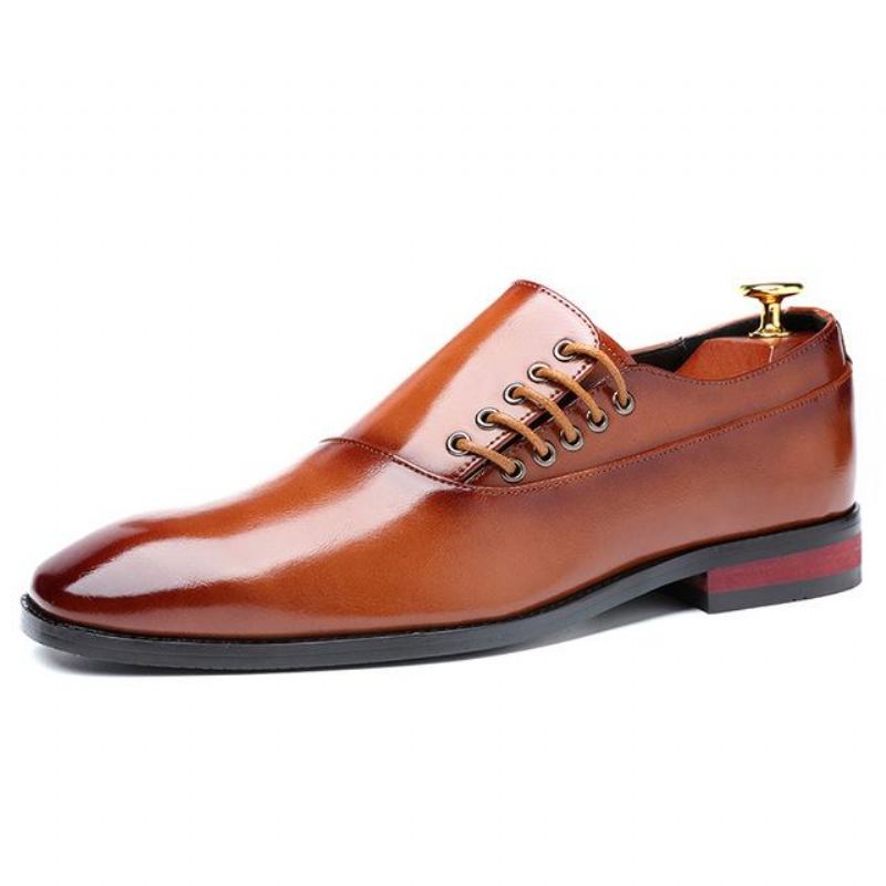 Trending Veters Stijl Elegante Lederen Schoenen Elegante Schoenen Heren