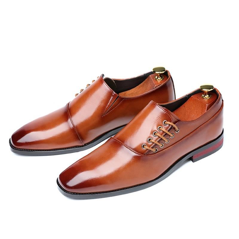 Trending Veters Stijl Elegante Lederen Schoenen Elegante Schoenen Heren