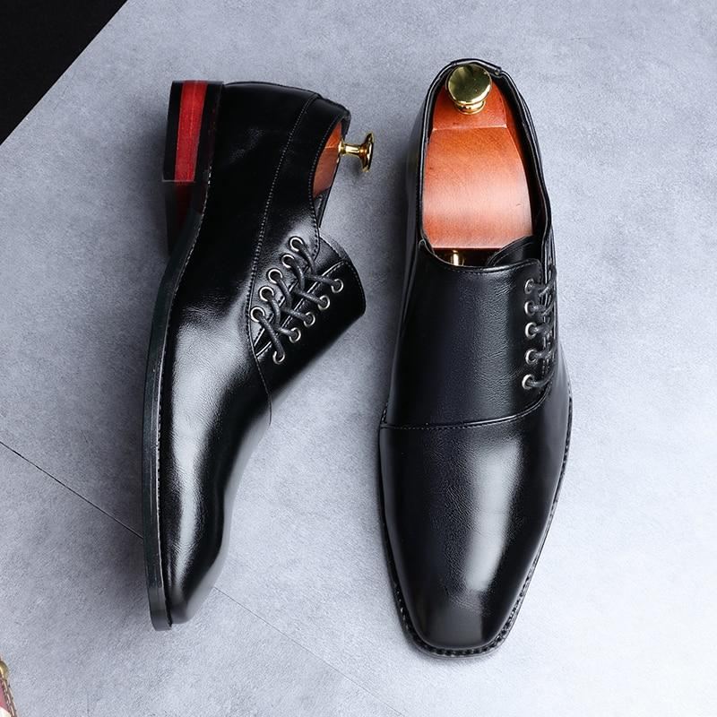 Trending Veters Stijl Elegante Lederen Schoenen Elegante Schoenen Heren