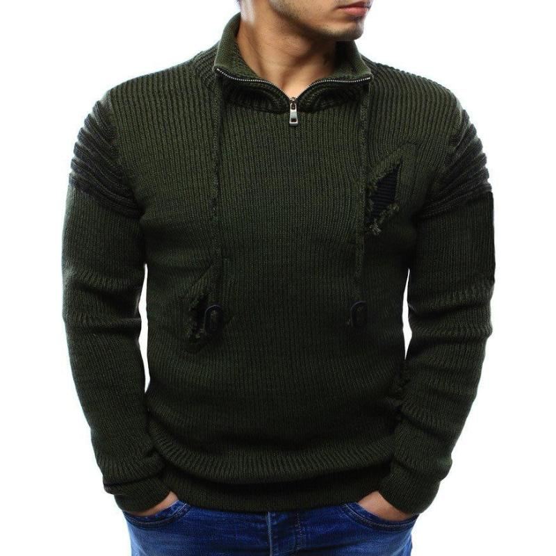 Heren Truien Kraag Ritsgat Hedging Sweater