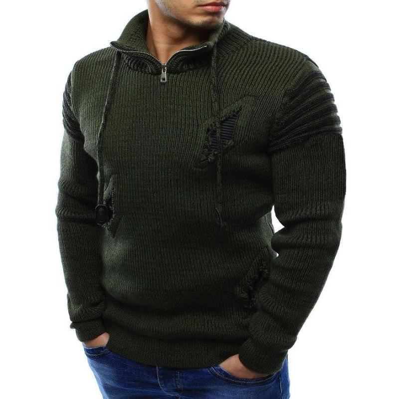 Heren Truien Kraag Ritsgat Hedging Sweater