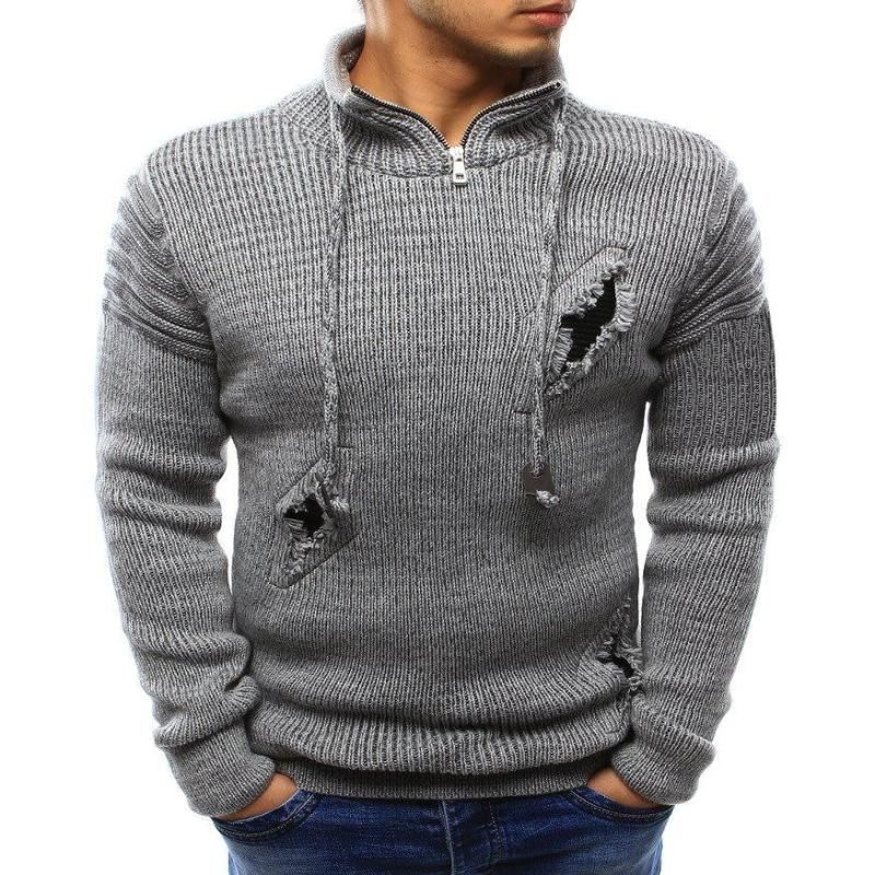 Heren Truien Kraag Ritsgat Hedging Sweater