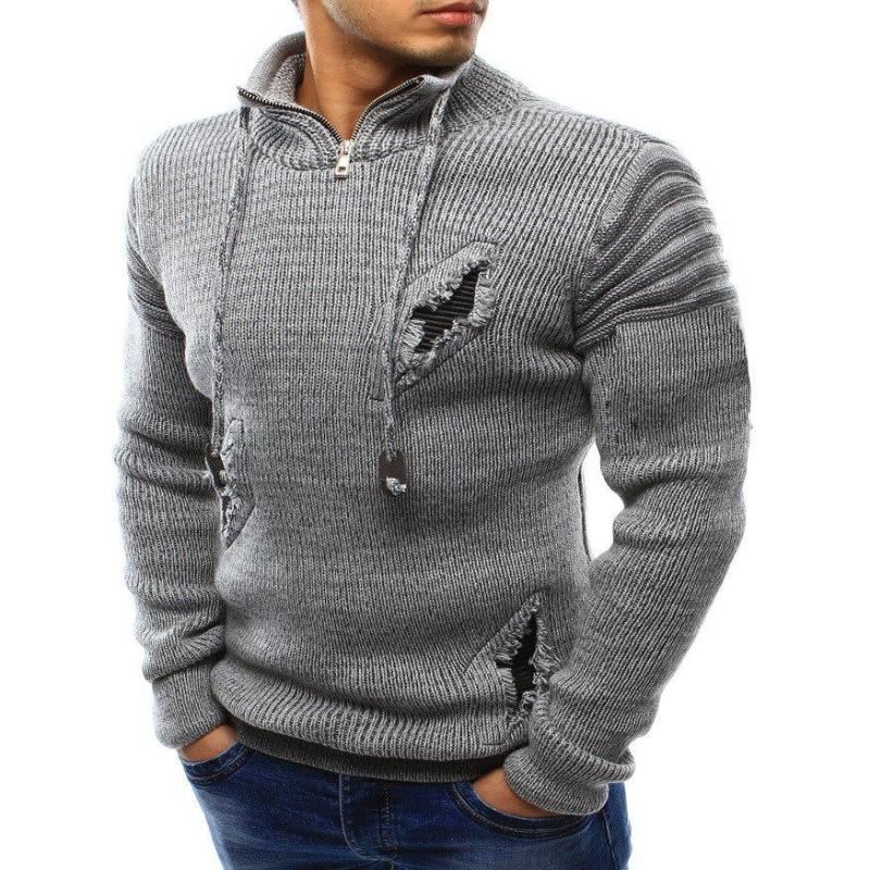 Heren Truien Kraag Ritsgat Hedging Sweater