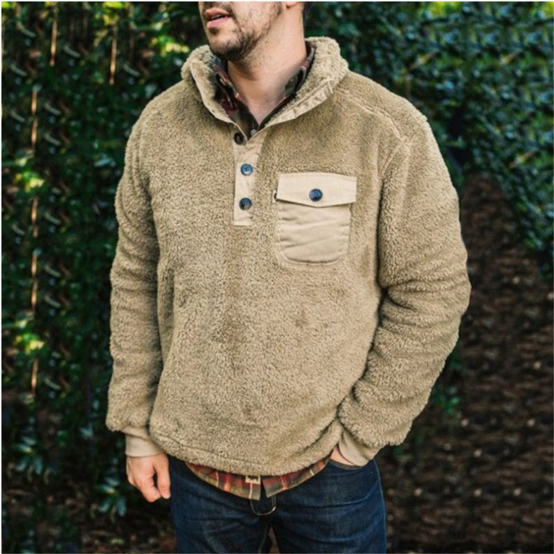 Heren Truien Winter Sherpa Fleece Teddy Trui