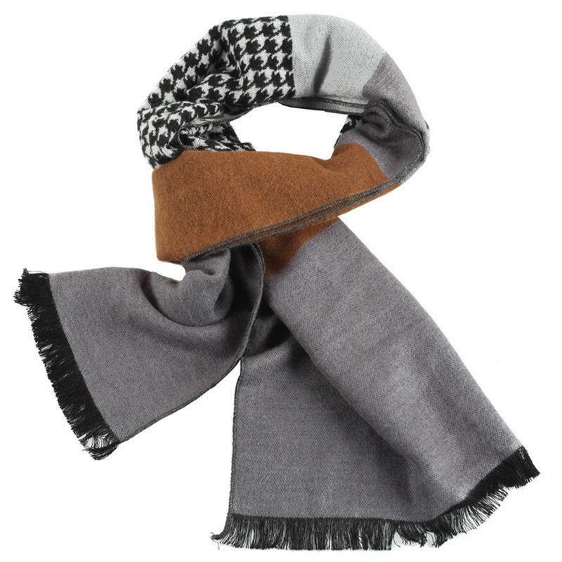 Sjaals Heren Zachte Houndstooth Designer-sjaal