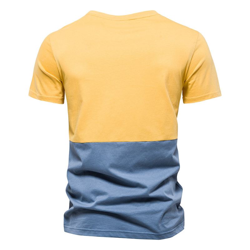 Casual Designer Fijnste Katoenen O-hals T-shirt Voor Heren