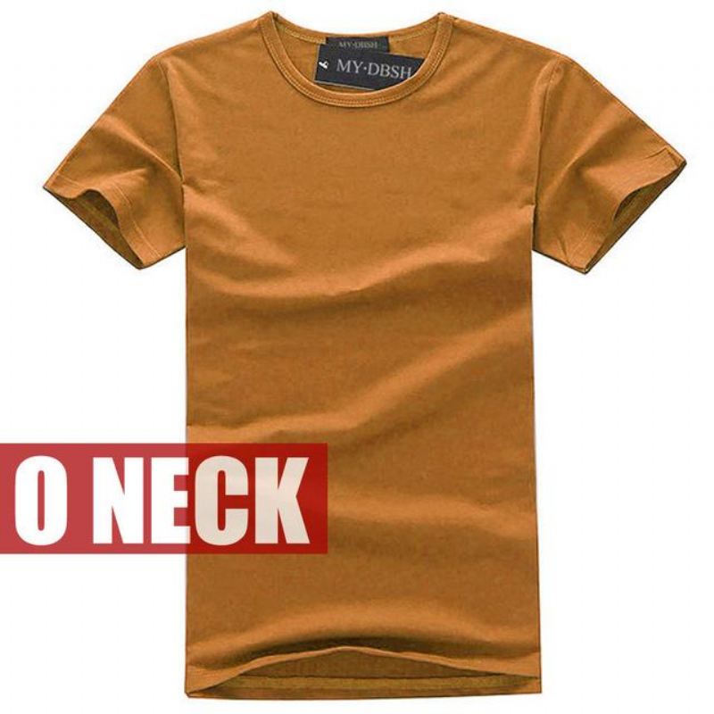 Heren Overhemden Katoenen T-shirt Met Ronde Hals