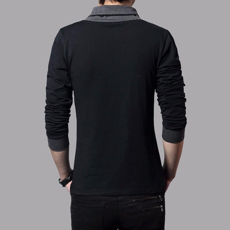 Heren Overhemden Slim Fit Modieus T-shirt Met Lange Mouwen