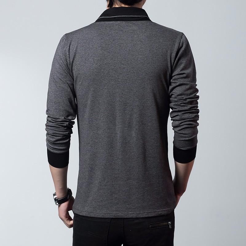 Heren Overhemden Slim Fit Modieus T-shirt Met Lange Mouwen