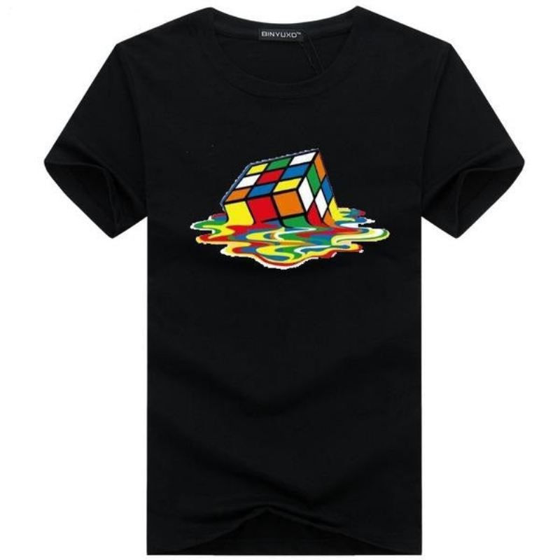 Heren Overhemden Stijlvol Rubik Cube T-shirt