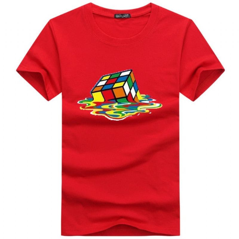 Heren Overhemden Stijlvol Rubik Cube T-shirt