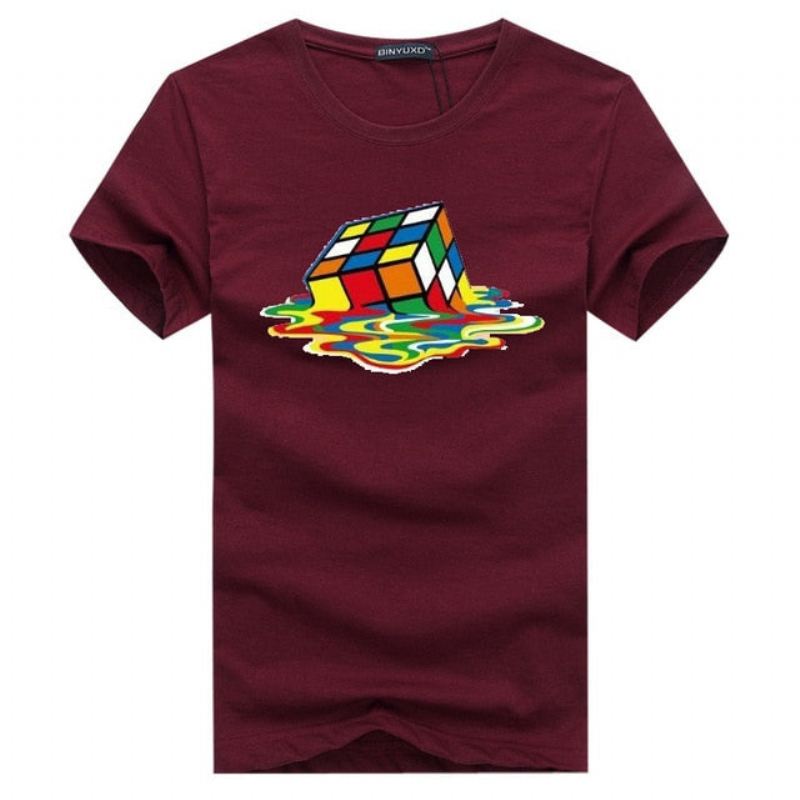 Heren Overhemden Stijlvol Rubik Cube T-shirt