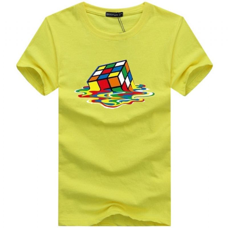 Heren Overhemden Stijlvol Rubik Cube T-shirt