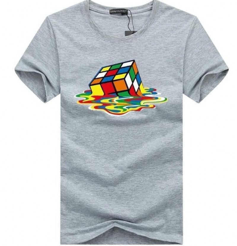 Heren Overhemden Stijlvol Rubik Cube T-shirt