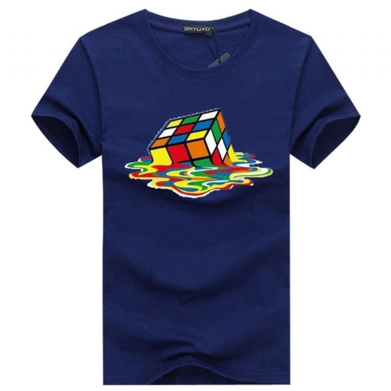 Heren Overhemden Stijlvol Rubik Cube T-shirt