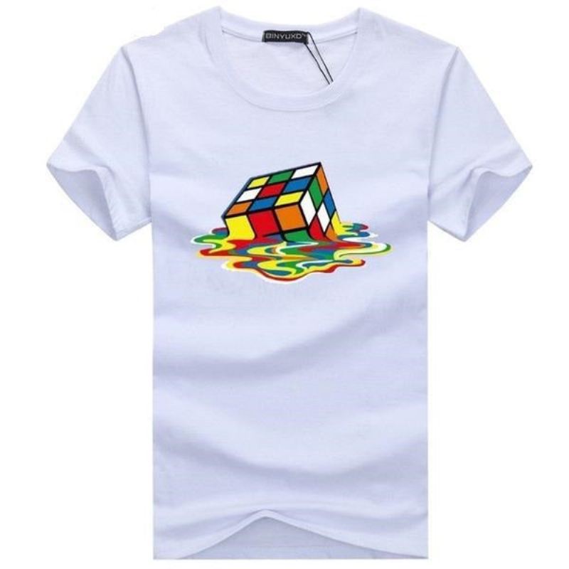 Heren Overhemden Stijlvol Rubik Cube T-shirt