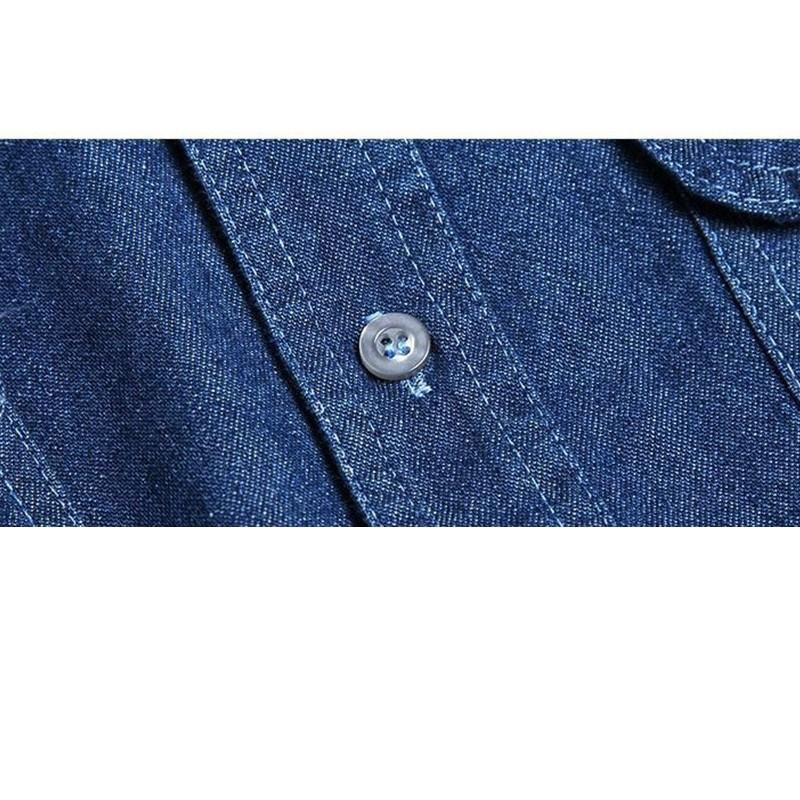 Herenmode Denim Overhemd Overhemden