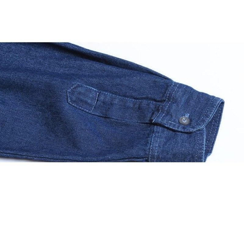 Herenmode Denim Overhemd Overhemden