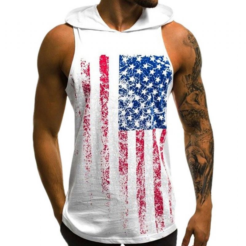 Overhemden Heren Americana Tanktop Met Capuchon