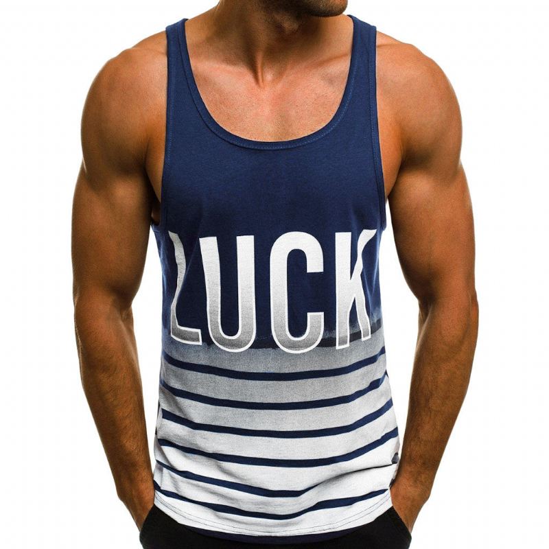 Overhemden Heren Luck Gestreepte Tanktop