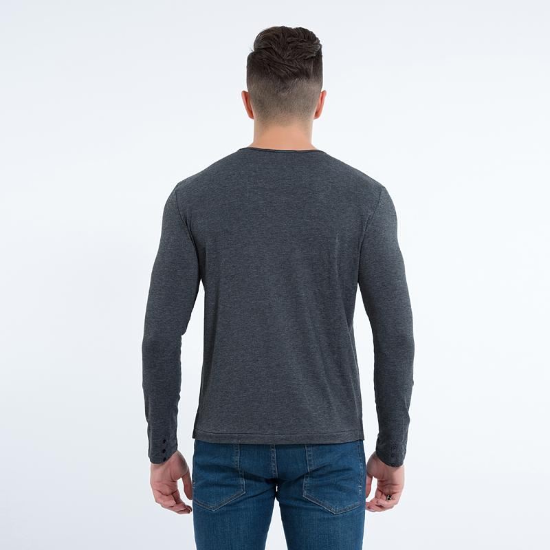 Overhemden Heren Stijlvol Slim Fit T-shirt Met Lange Mouwen