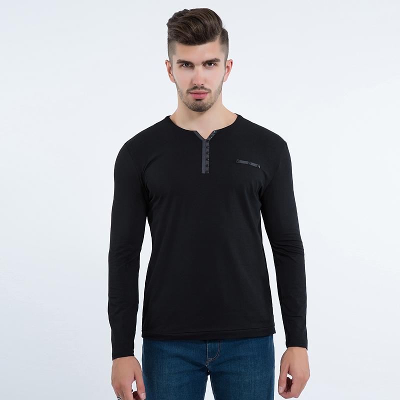 Overhemden Heren Stijlvol Slim Fit T-shirt Met Lange Mouwen