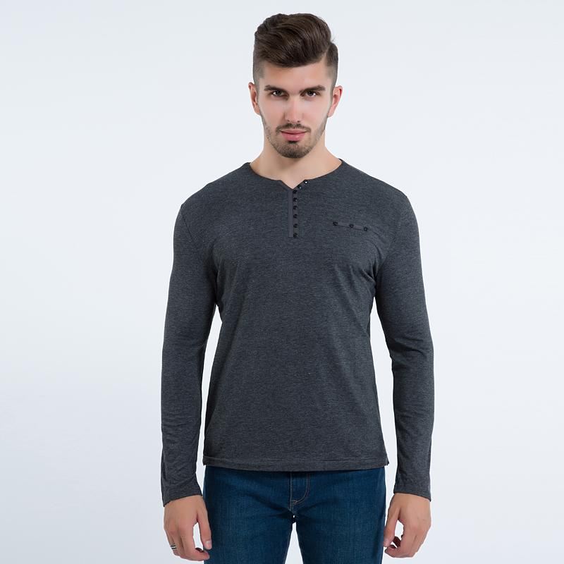 Overhemden Heren Stijlvol Slim Fit T-shirt Met Lange Mouwen