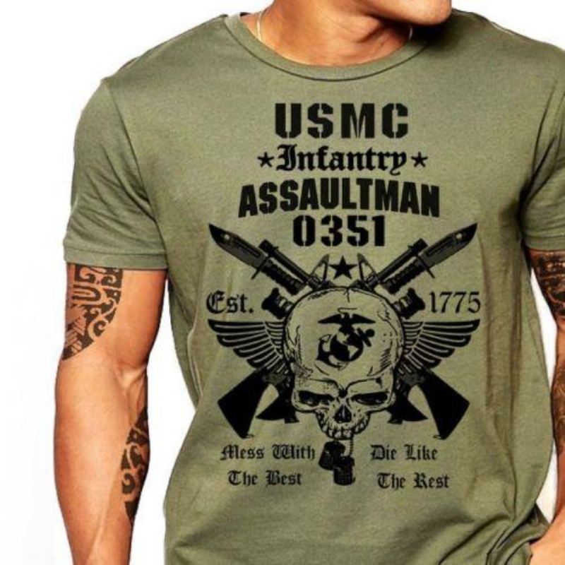 Overhemden Heren Us Marines Infantry Assaultman T-shirt