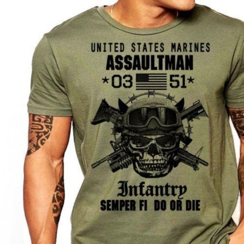 Overhemden Heren Us Marines Infantry Assaultman T-shirt