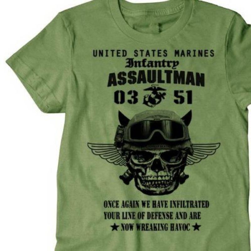 Overhemden Heren Us Marines Infantry Assaultman T-shirt