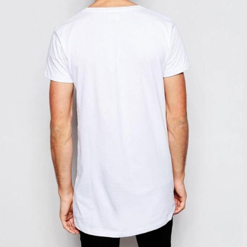 Overhemden Heren Verlengd Lang Hipster T-shirt