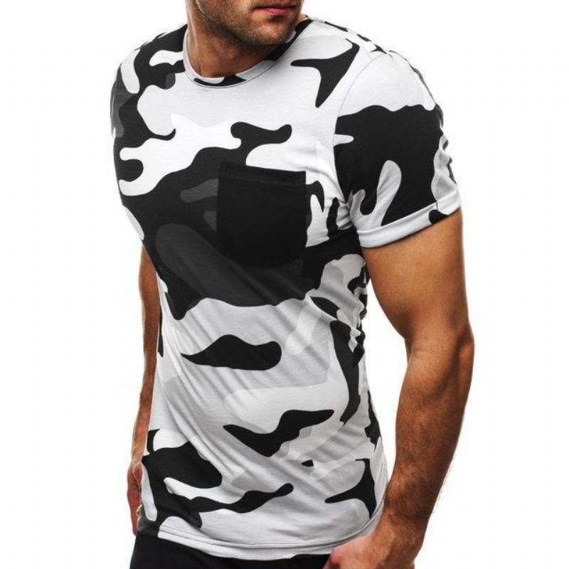 Overhemden Heren Zomer Camouflage T-shirt