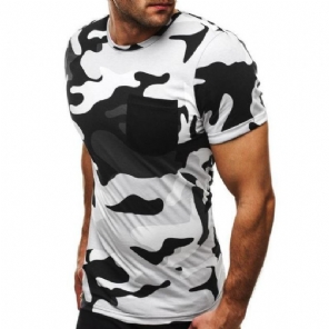 Overhemden Heren Zomer Camouflage T-shirt