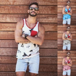 Overhemden Heren Zomer Strand Tanktop