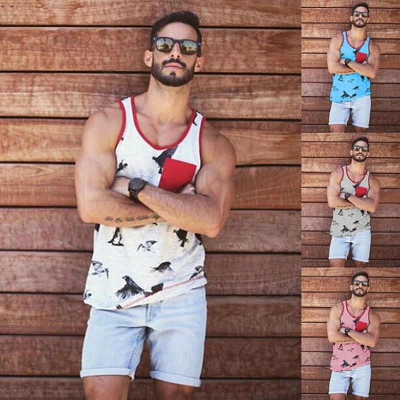 Overhemden Heren Zomer Strand Tanktop