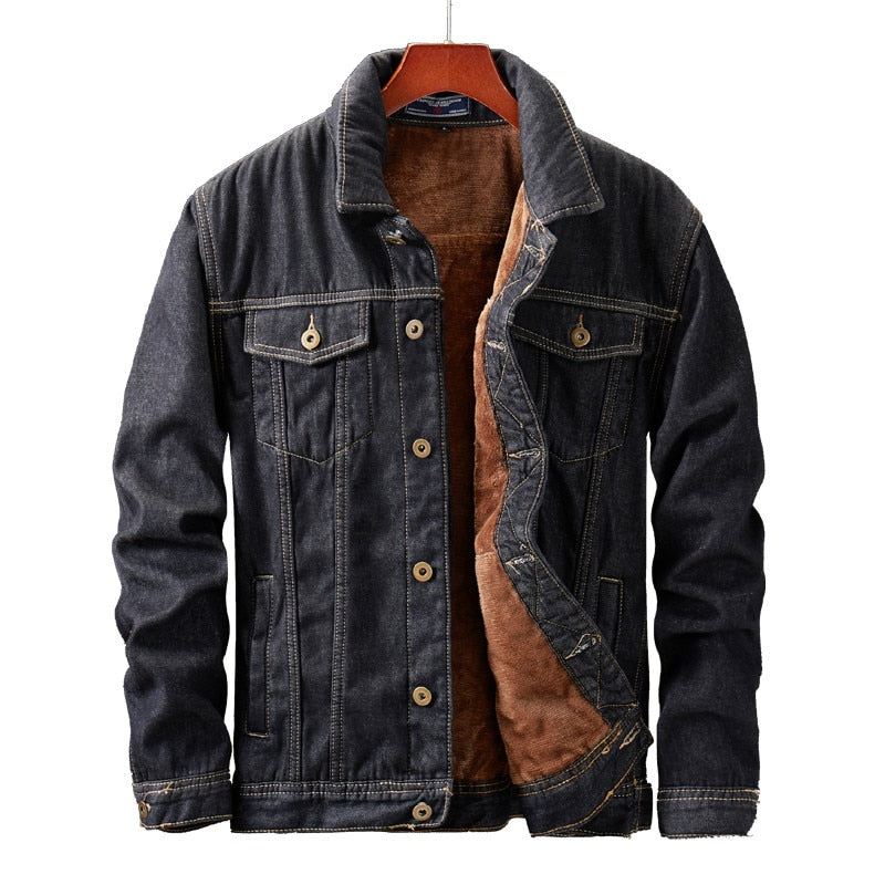 Heren Spijkerjassen Denim Jack Van Cowboyfleece