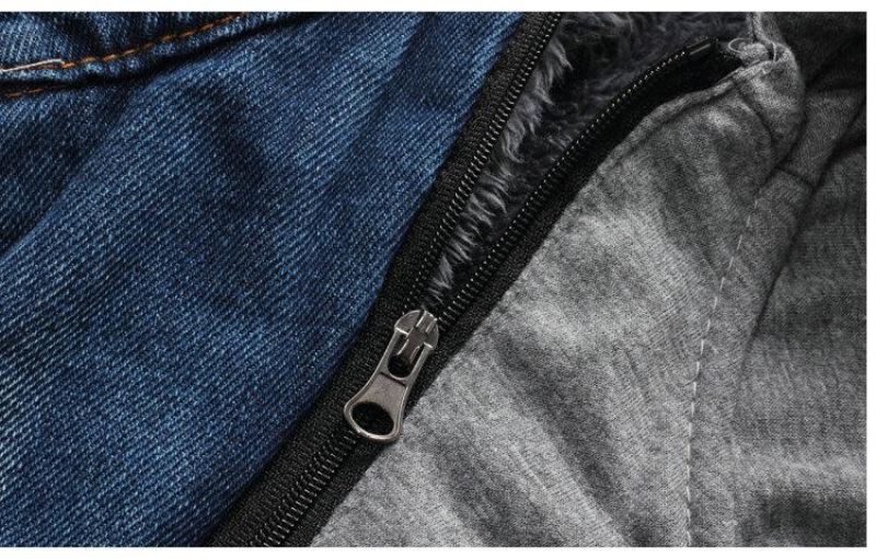 Heren Spijkerjassen Denim Winterjas Met Capuchon