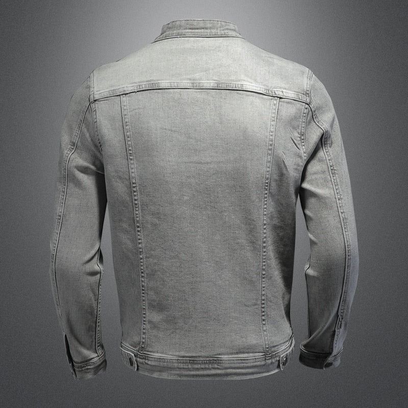 Heren Spijkerjassen Moto Biker Streetwear Denim Jas